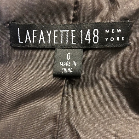 Lafayette148 New York Women's Brown Crinkle Blazer - Picture 5 of 6